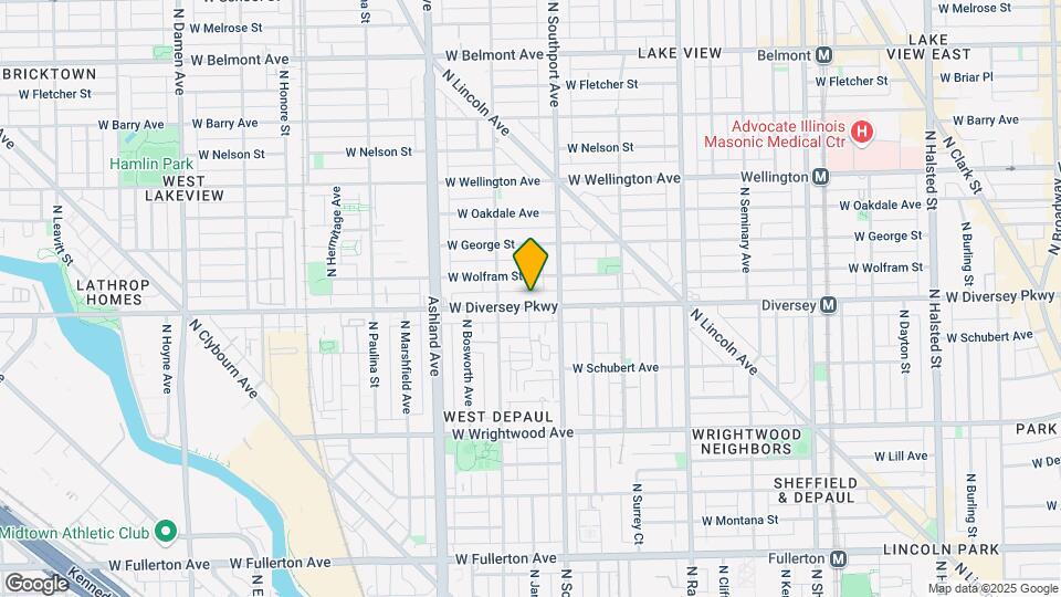 1424 W Diversey Pkwy Map and Location Details