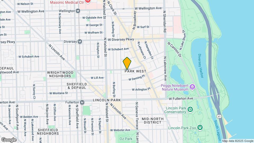 671 W Wrightwood Ave Mapa y Detalles de la Ubicación
