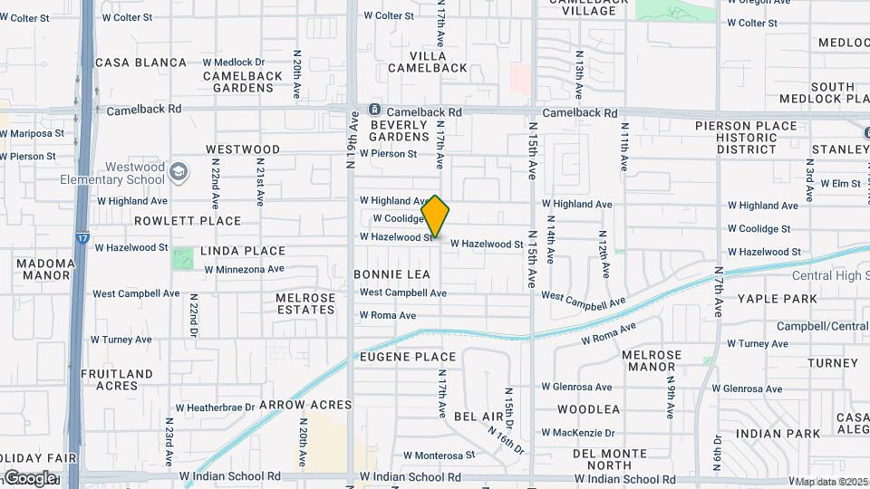 1701 W Hazelwood St Mapa y Detalles de la Ubicación