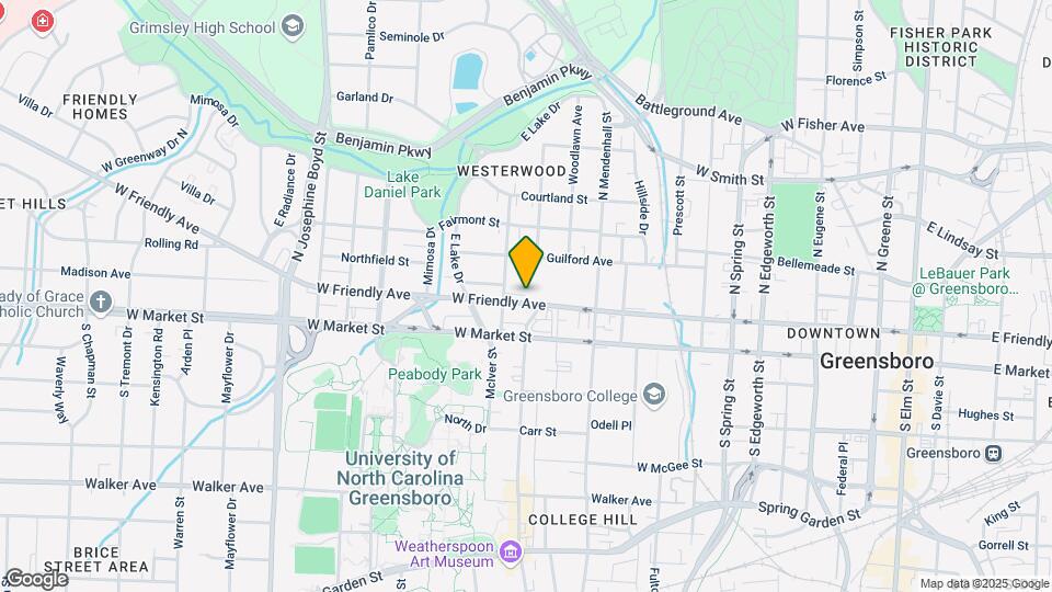 1104 W Friendly Ave, Unit 3 Map and Location Details