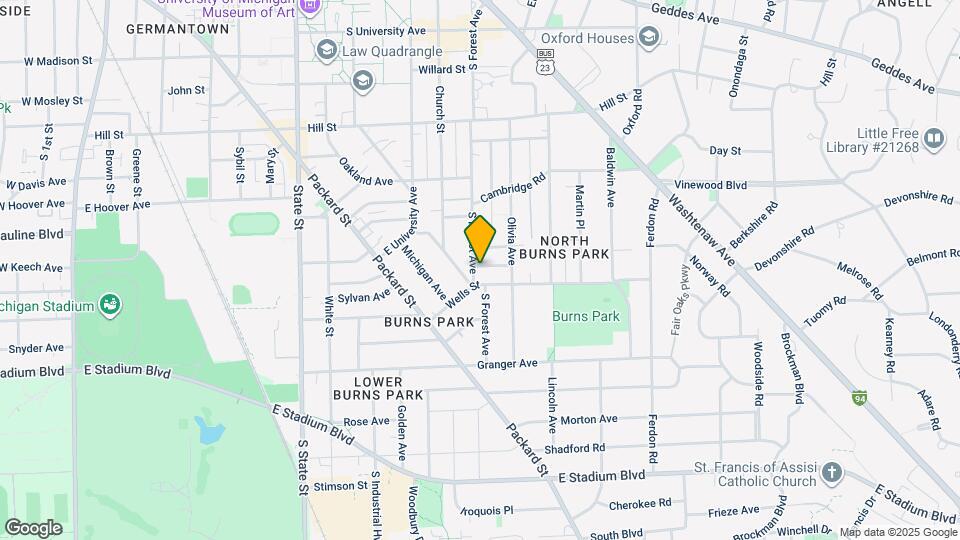 1141 S Forest Ave Map and Location Details