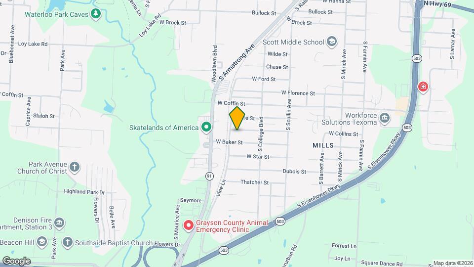 1046 W Collins St Map and Location Details