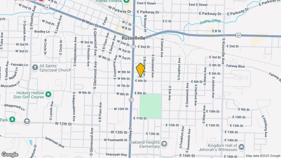105 E 6th St Map and Location Details