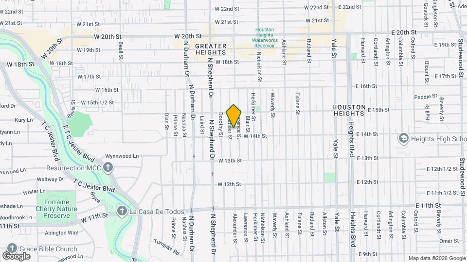 1414 Alexander St Map and Location Details