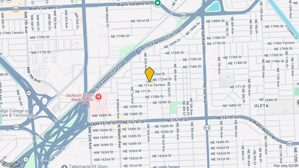 225 NE 171st Terrace Map and Location Details