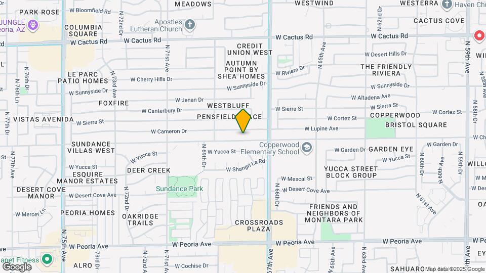 6750 W Cholla St Map and Location Details