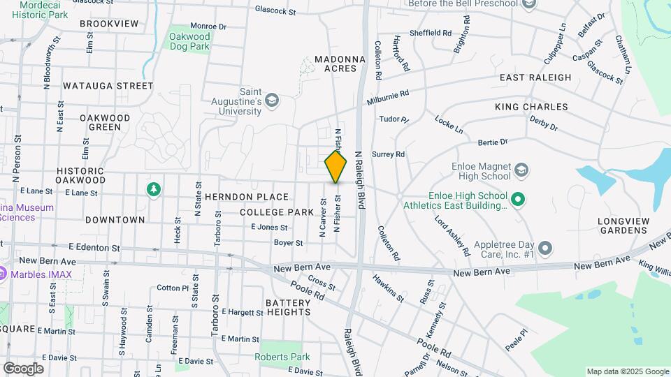 1812 Oakwood Ave Map and Location Details