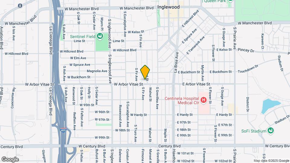 825 Walnut St Map and Location Details