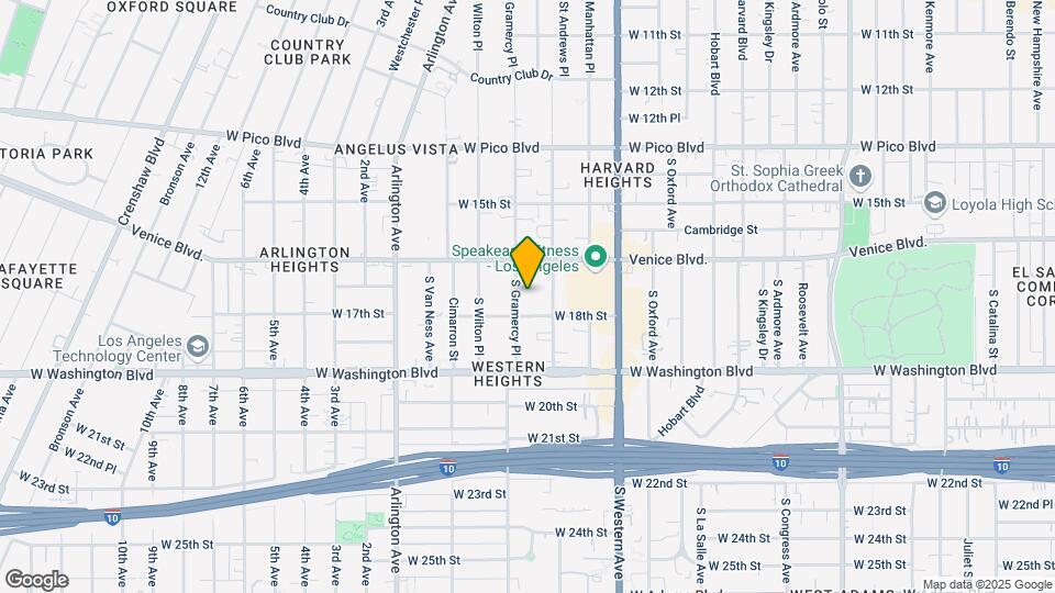 1634 S Gramercy Pl Map and Location Details