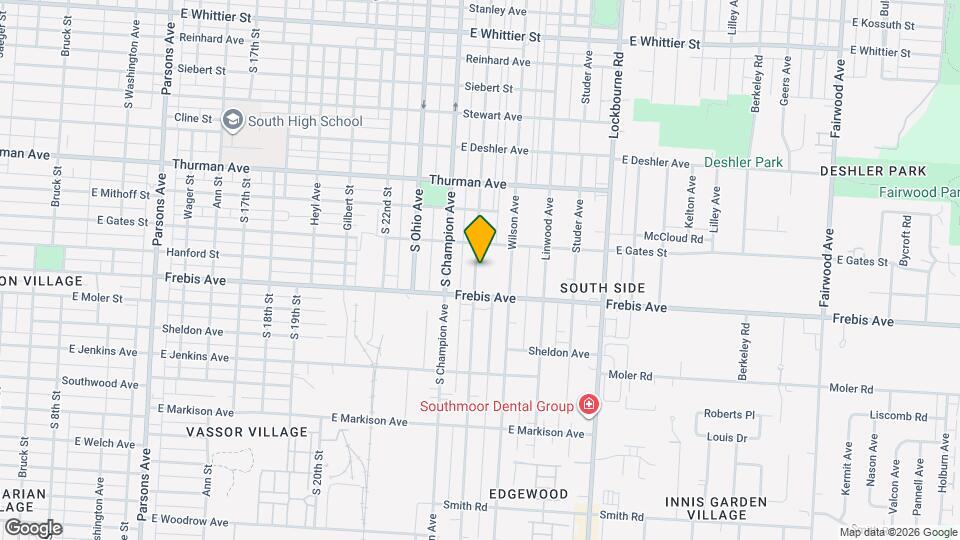 1436 Oakwood Ave Map and Location Details