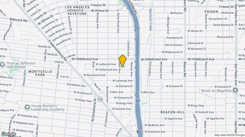 1339 W Hollywood Ave Map and Location Details