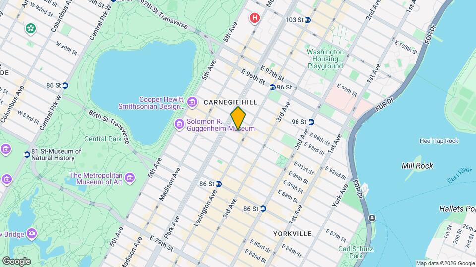 122 East 91st street Mapa y Detalles de la Ubicación