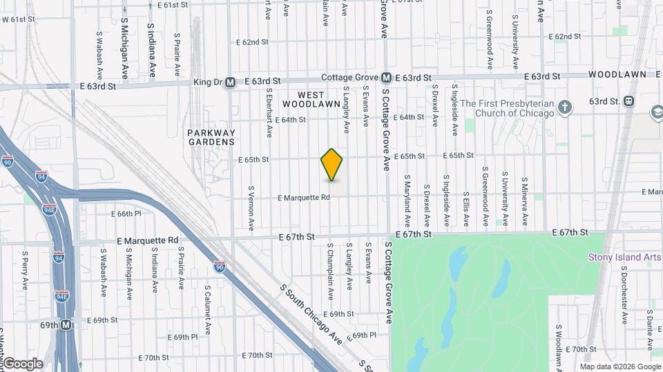6540 S Champlain Ave, Unit Unit 1 Map and Location Details