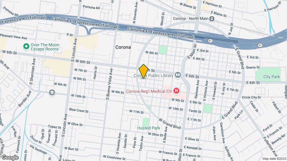 606 W 7th St Mapa y Detalles de la Ubicación