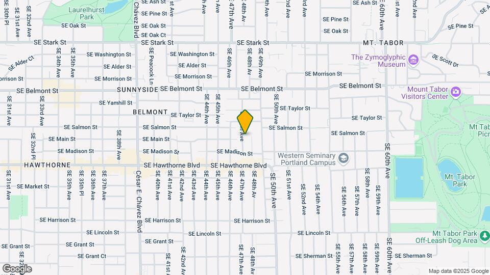 1266 SE 47th Ave, Unit Tabor Studio - Unit B Map and Location Details