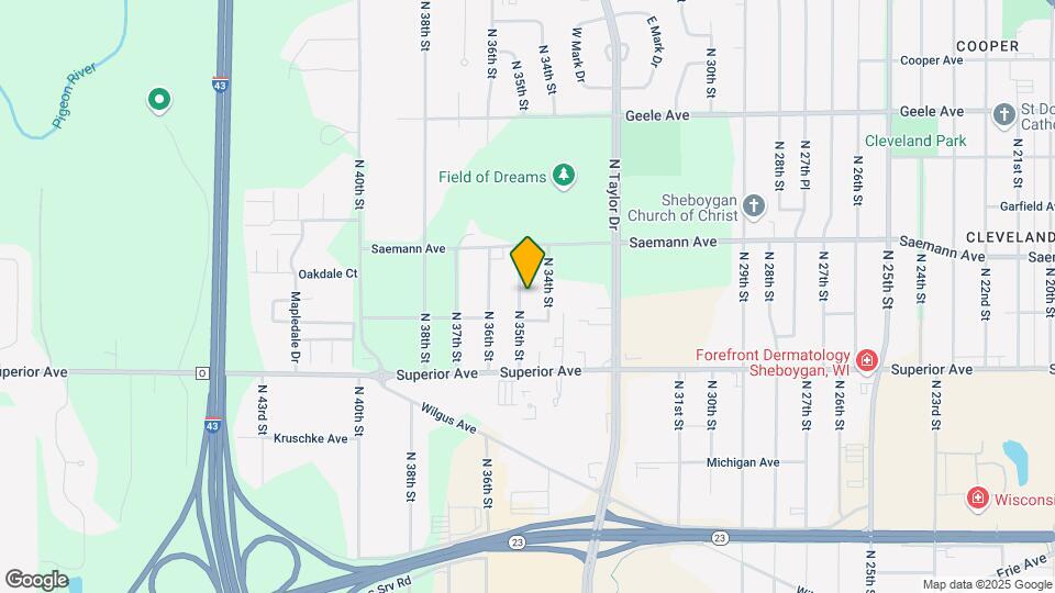 1621 N 35th St Map and Location Details