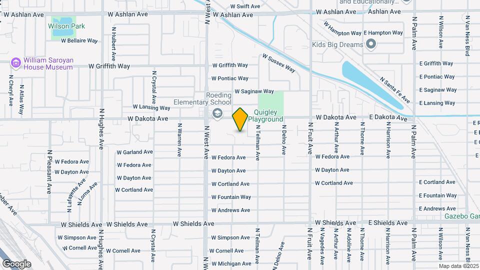 1027 W Dakota Ave Map and Location Details