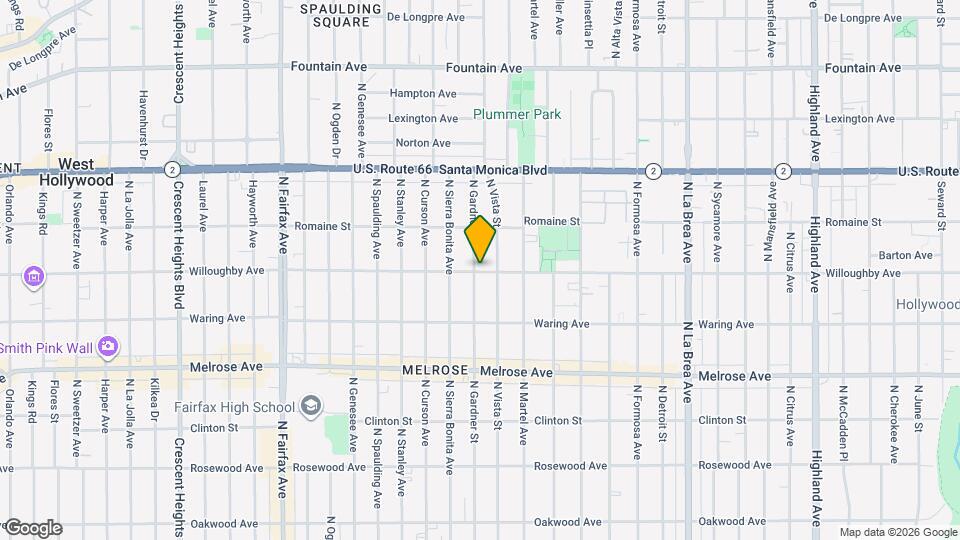 7463 Willoughby Ave, Unit 7463 Map and Location Details
