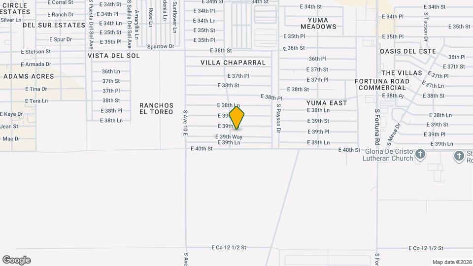 10328 E 39th Way Map and Location Details