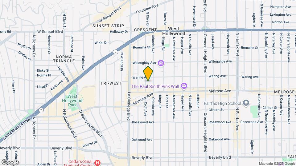734 N Croft Ave Map and Location Details
