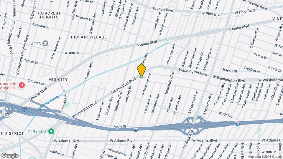 2018 S Burnside Av Map and Location Details