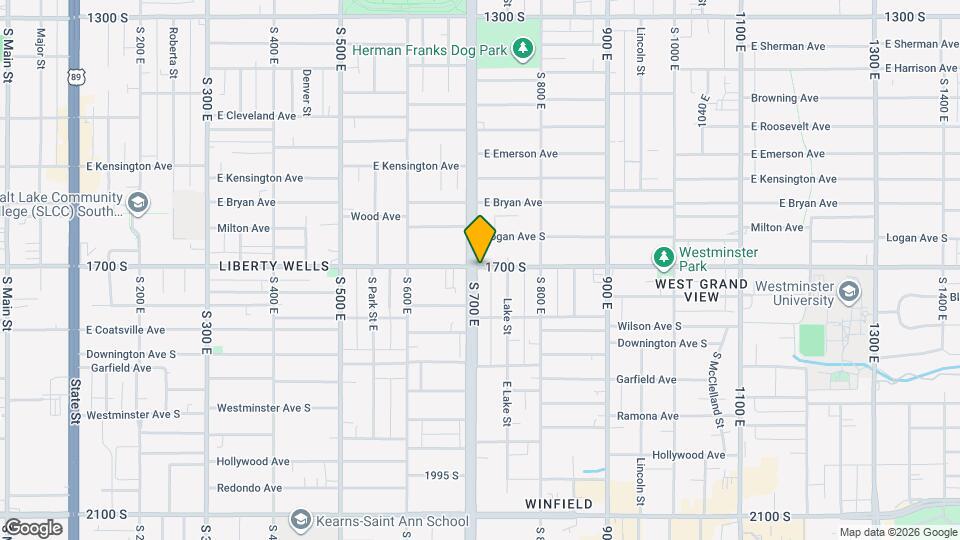 1703 S 700 E, Unit Unit 1 Mapa y Detalles de la Ubicación