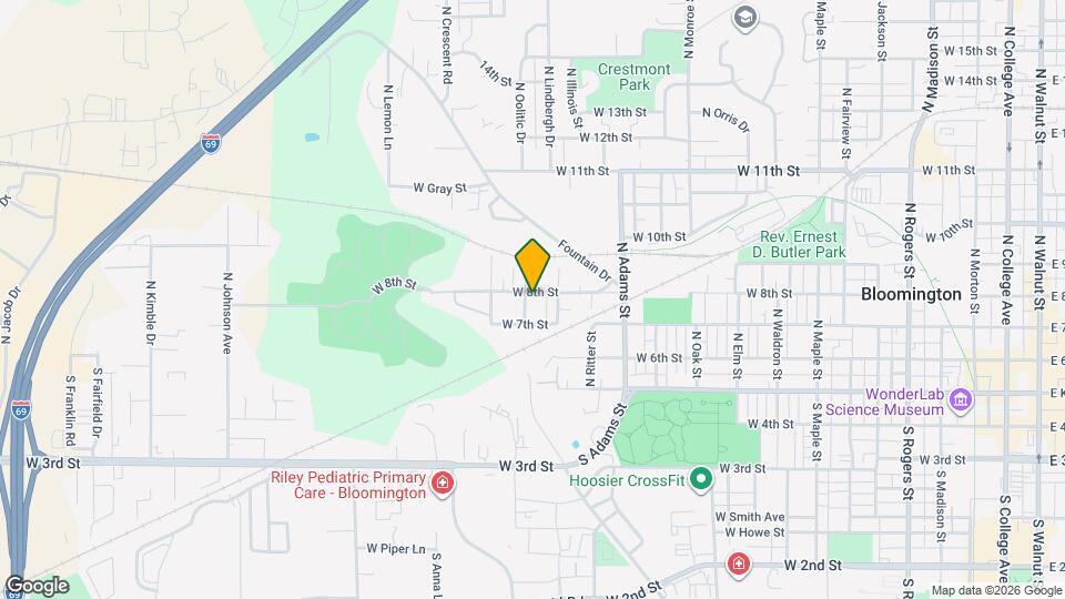 1523 W 8th St Map and Location Details