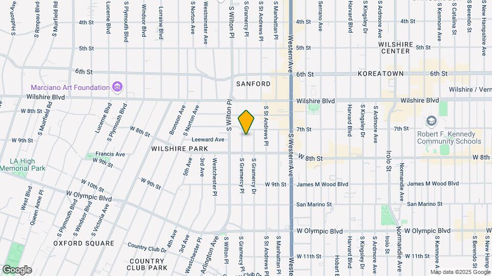 714 S Gramercy Pl Mapa y Detalles de la Ubicación