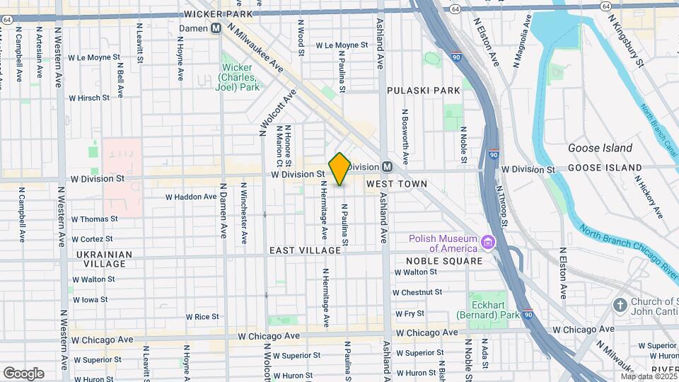 1108 N Paulina St Map and Location Details