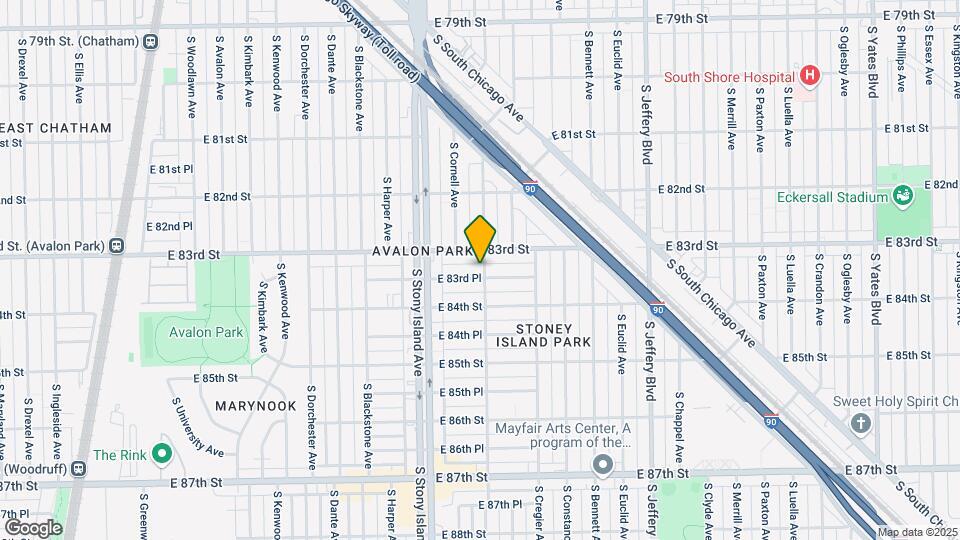 1656 E 83rd Pl Map and Location Details