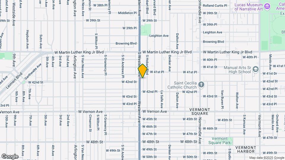 4182 S Western Ave Map and Location Details