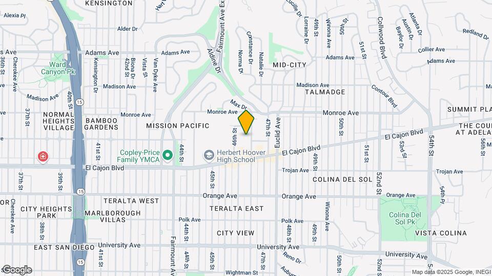 4412-4424 Menlo Ave Mapa y Detalles de la Ubicación