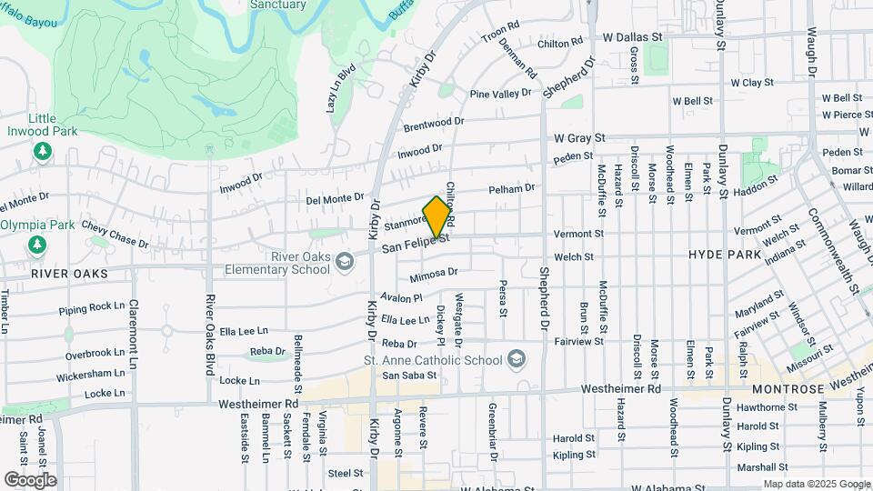 2323 San Felipe St Map and Location Details