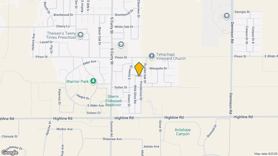 1311 Ponderosa Dr Map and Location Details