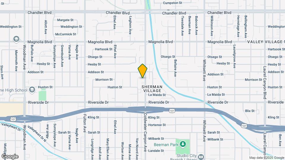 4931 Coldwater Canyon Ave Mapa y Detalles de la Ubicación