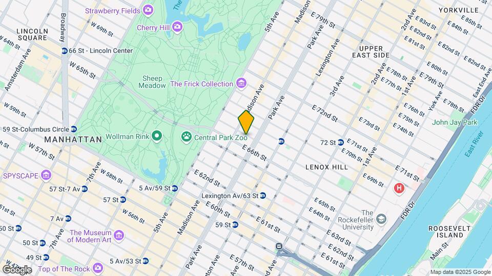 44 E 67th St Map and Location Details