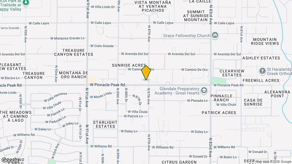 8702 W Pinnacle Peak Rd Map and Location Details