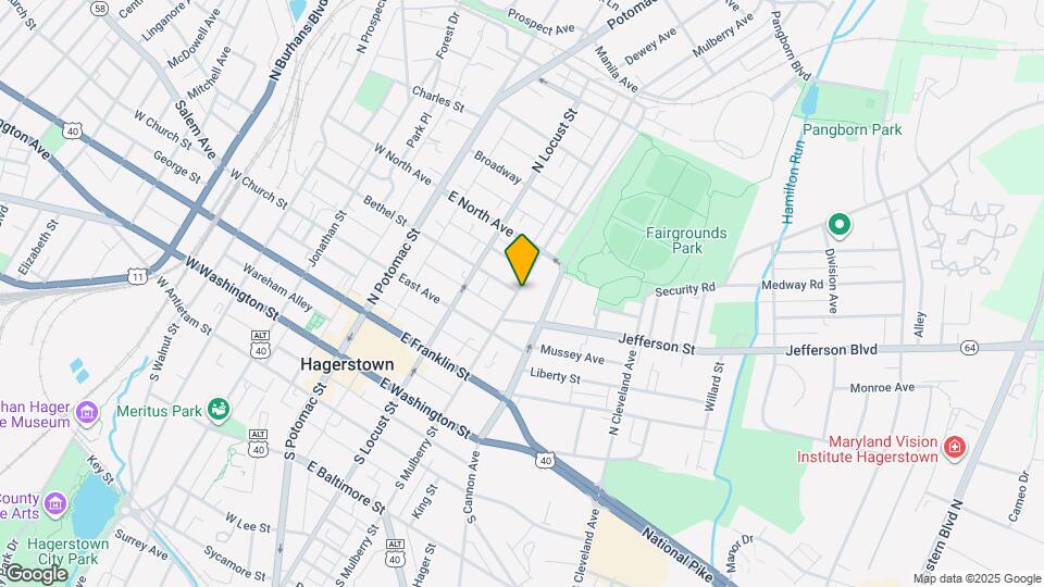 250 N Mulberry St Map and Location Details