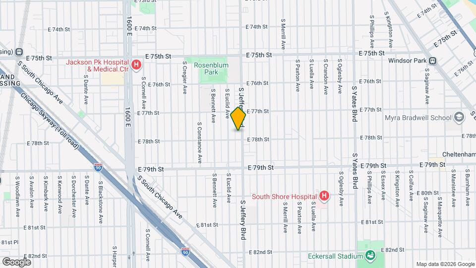 7744 S Jeffery Blvd Map and Location Details