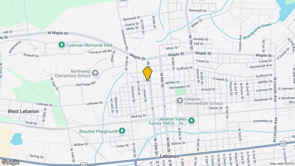 509 N 10th St Map and Location Details