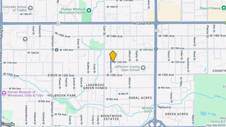 1090 Brentwood St Map and Location Details