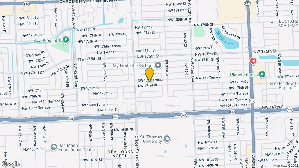 17101 NW 35th Ave Map and Location Details