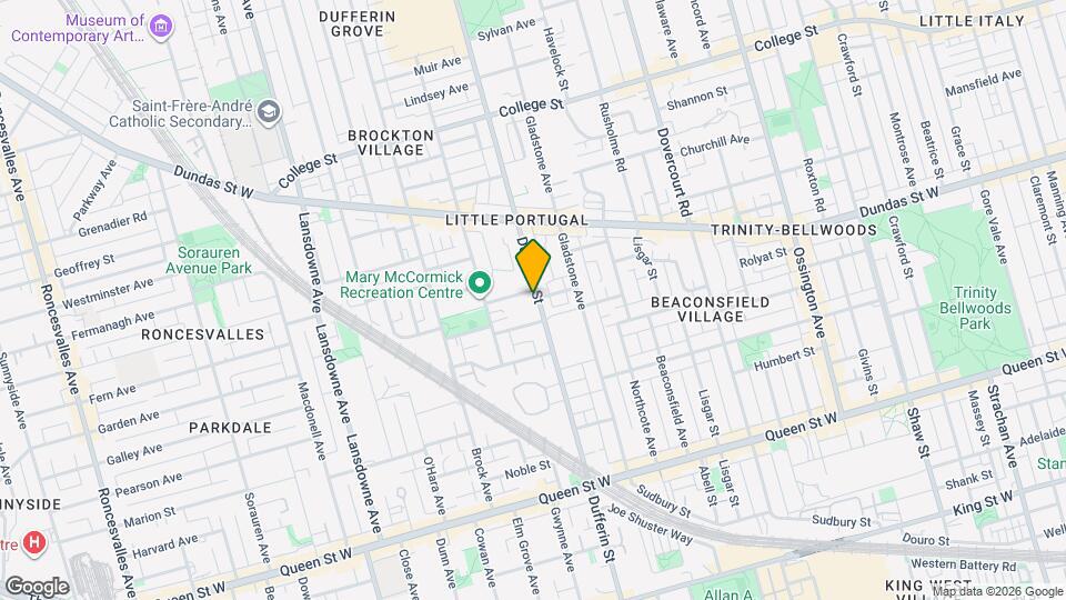 548 Dufferin St Map and Location Details