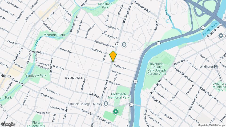 99 Nutley Ave Map and Location Details