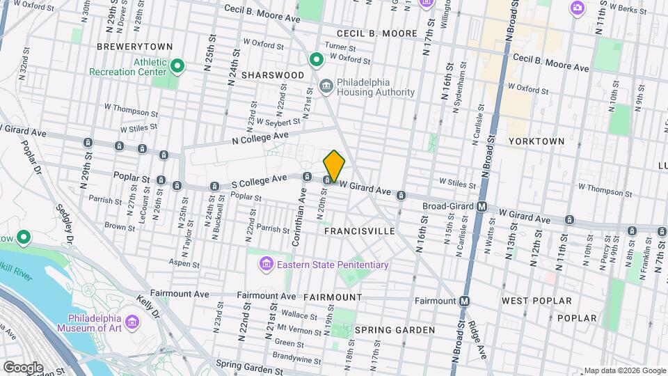 1926 W Girard Ave Map and Location Details