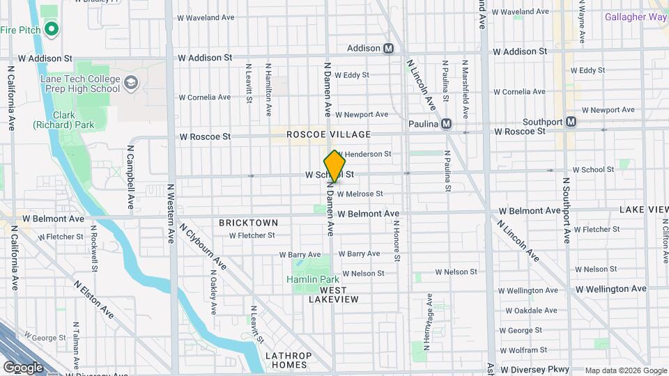 3241 N Damen Ave, Unit 3 Map and Location Details