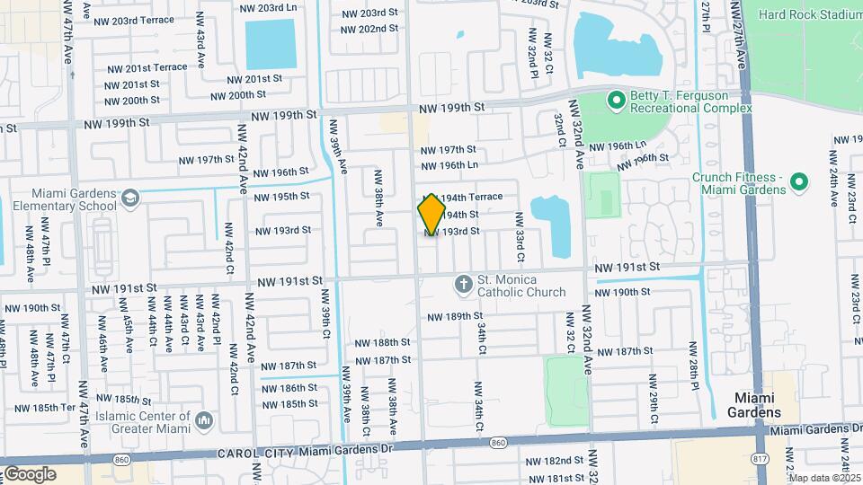 19213 NW 37th Ave Map and Location Details