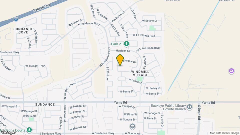 22265 W Twilight Trail Map and Location Details