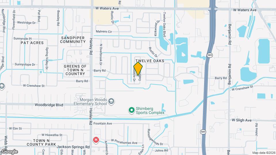 7438 Oakvista Cir Mapa y Detalles de la Ubicación