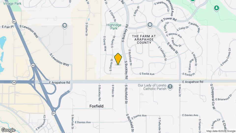 16851 E Euclid Ln Map and Location Details